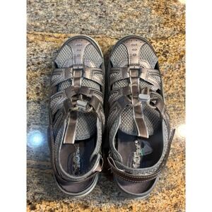 Orthofeet Womens 8.5 B Medium‎ Silver Gray Verona Fisherman 997 Sandals Diabetic